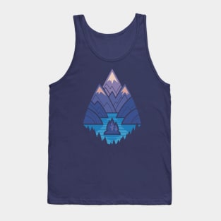 Mountain Lake : Blue Tank Top